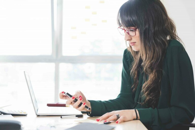 woman working on website optimisation