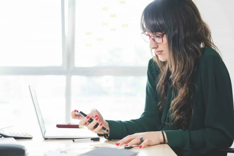 woman working on website optimisation