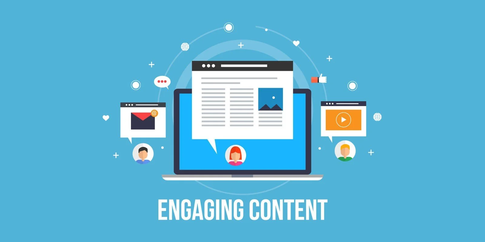 7 Key Elements Of An Effective Content Marketing Strategy 9 hands typing keyboard