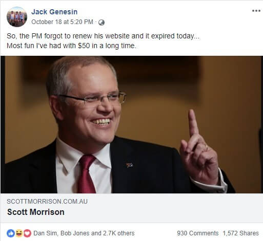 So … What Happens When You Buy the Prime Minister’s Domain? 2 original post