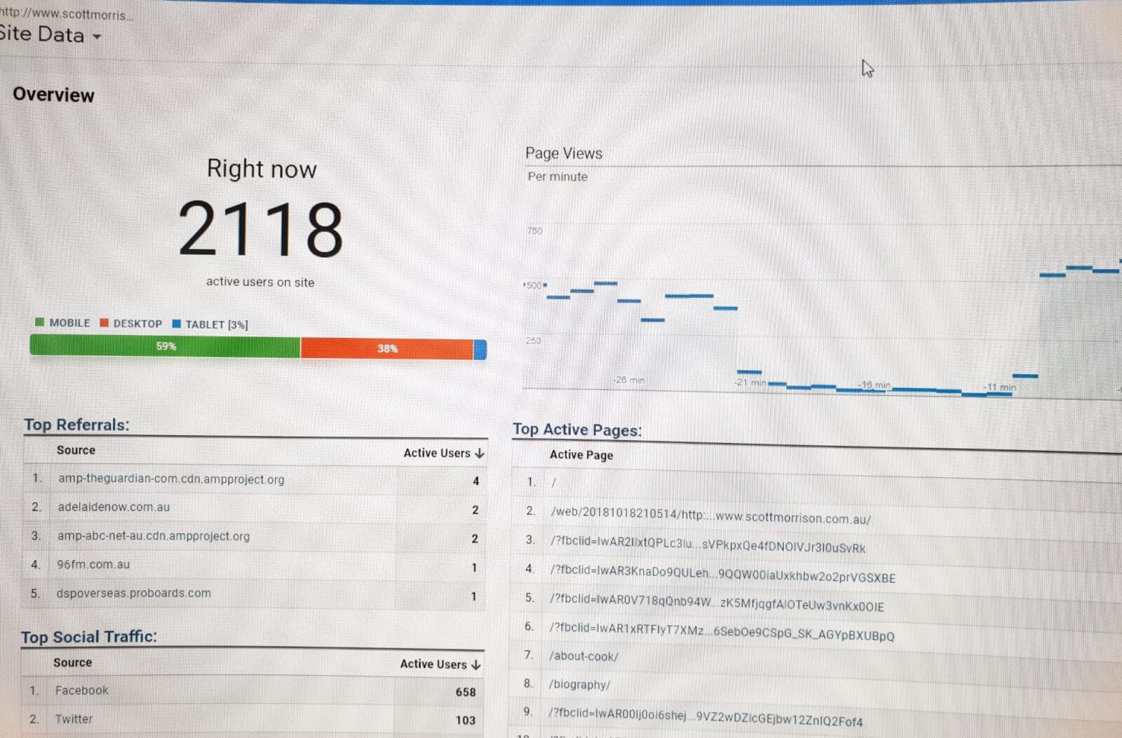 So … What Happens When You Buy the Prime Minister’s Domain? 4 peak traffic