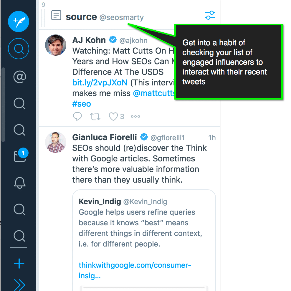 Three Ways to Build Links That Won’t Cause Any Trouble with Google 3 tweetdeck twitter list