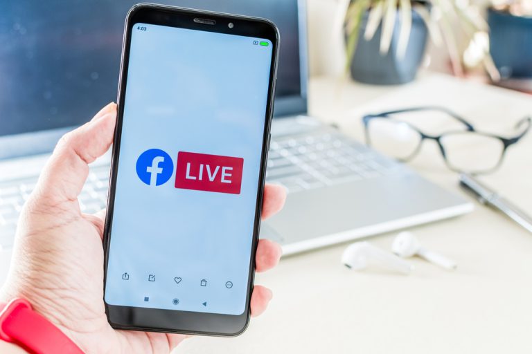 Blog 7 Example of someone watching facebook live on their mobile phone.