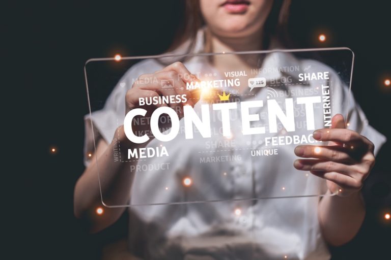 Blog 2 Content marketing concept. Business, Technology, Internet and network concept.