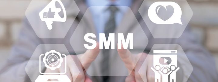 Graphic showing the difference aspects of social media marketing and how they interact with each other.