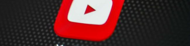 Youtube logo on a digital screen