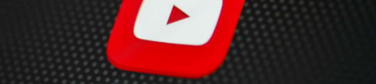 Youtube logo on a digital screen