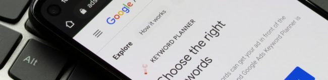 Example of Google ads on a mobile phone screen.