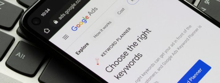 Example of Google ads on a mobile phone screen.