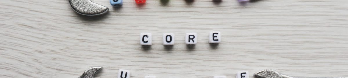 An image showing Google's Core Update spelt out using blocks on a table.