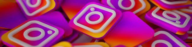 Pile of 3D Instagram Logos