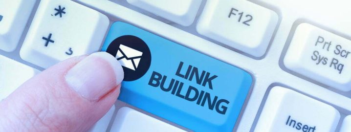 Text showing inspiration Link Building. Business overview SEO Term