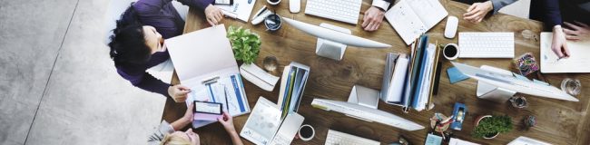 Group of Business People Working in the Office Concept