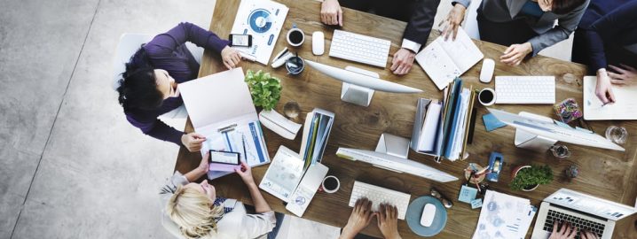 Group of Business People Working in the Office Concept