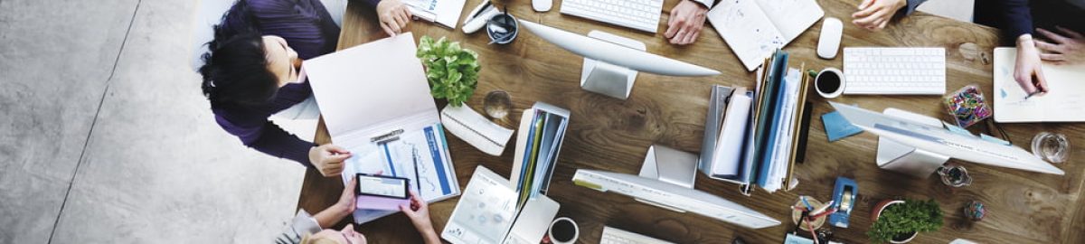 Group of Business People Working in the Office Concept