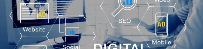 A graphic that shows the six main types of digital marketing.