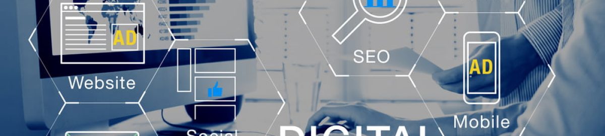 A graphic that shows the six main types of digital marketing.