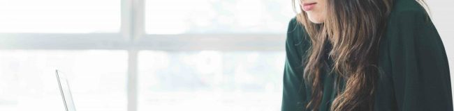 woman working on website conversion optimisation woman working on website optimisation