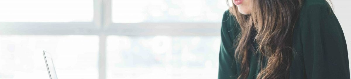 woman working on website conversion optimisation woman working on website optimisation